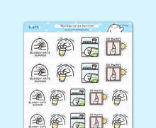 Load image into Gallery viewer, S_675 Hating Summer | Squidge Stickers | Planner Stickers
