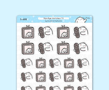 Load image into Gallery viewer, S_688 Watching TV | Squidge Stickers | Planner Stickers