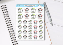 Load image into Gallery viewer, S_689 Crabby & Snappy | Squidge Stickers | Planner Stickers