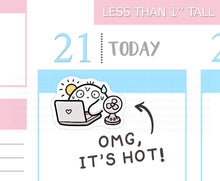 Load image into Gallery viewer, S_877 Too Hot at Laptop | Squidge Stickers