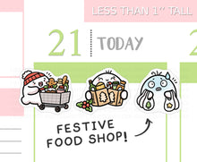 Load image into Gallery viewer, S_965 Festive Food Shopping | Squidge Stickers