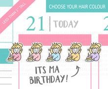 Load image into Gallery viewer, L_285 It's Ma Birthday! | Lottie Stickers | Planner Stickers