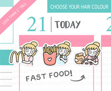 Load image into Gallery viewer, L_295 Fast Food! | Lottie Stickers | Planner Stickers