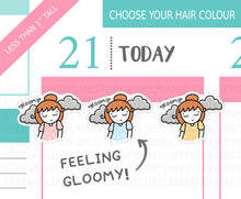 Load image into Gallery viewer, L_297 Gloomy | Lottie Stickers | Planner Stickers
