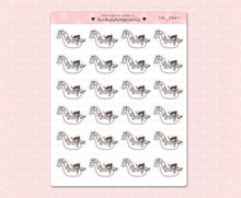 Load image into Gallery viewer, SL_004 Unicorn Pool Floatie | Neutral Lottie Stickers | Planner Stickers