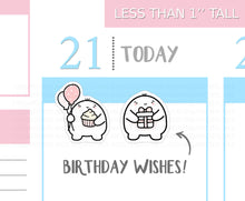 Load image into Gallery viewer, S_024 Squidge Celebrates Birthdays! | Squidge Stickers | Planner Stickers