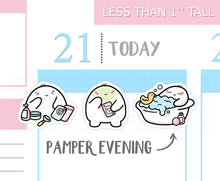 Load image into Gallery viewer, S_028 Squidge has a Pamper Evening | Squidge Stickers | Planner Stickers