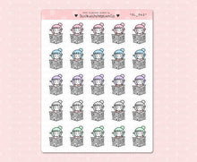 Load image into Gallery viewer, SL_042 Reading Newspaper | Neutral Lottie Stickers | Planner Stickers