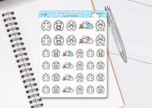 Load image into Gallery viewer, S_052 Squidge has an Early Morning | Squidge Stickers| Planner Stickers