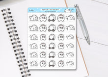 Load image into Gallery viewer, S_054 Squidge Does Weightlifting | Squidge Stickers | Planner Stickers