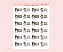 Load image into Gallery viewer, SL_059 Teacher with Chalkboard | Neutral Lottie Stickers | Planner Stickers