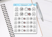 Load image into Gallery viewer, S_085 Squidge Checks the News | Squidge Stickers | Planner Stickers