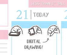 Load image into Gallery viewer, S_086 Squidge Does Digital Drawing | Squidge Stickers | Planner Stickers