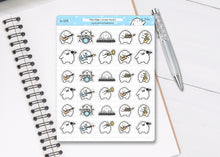 Load image into Gallery viewer, S_119 Squidge Plays Instruments | Squidge Stickers | Planner Stickers