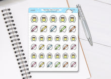 Load image into Gallery viewer, S_140 Squidge Loves Crayons | Squidge Stickers | Planner Stickers