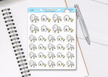 Load image into Gallery viewer, S_154 Squidge Feeds the Ducks | Squidge Stickers | Planner Stickers
