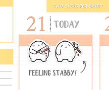 Load image into Gallery viewer, S_177 Squidge Is Feeling Stabby | Squidge Stickers | Planner Stickers