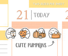 Load image into Gallery viewer, S_184 Squidge Is Pumpkin Obsessed | Squidge Stickers | Planner Stickers