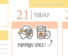 Load image into Gallery viewer, S_189 Squidge Loves Pumpkin Spice | Squidge Stickers | Planner Stickers