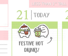 Load image into Gallery viewer, S_196 Squidge Loves Festive Hot Drinks | Squidge Stickers | Planner Stickers