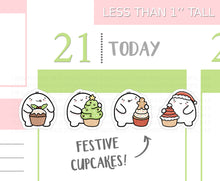 Load image into Gallery viewer, S_199 Squidge Loves Christmas Cupcakes | Squidge Stickers | Planner Stickers