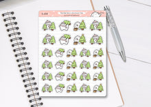 Load image into Gallery viewer, S_200 Squidge Gets a Christmas Tree | Squidge Stickers | Planner Stickers