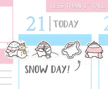 Load image into Gallery viewer, S_238 Squidge Has a Snow Day | Squidge Stickers | Planner Stickers