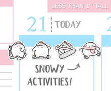 Load image into Gallery viewer, S_239 Squidge Loves Snowy Activities | Squidge Stickers | Planner Stickers
