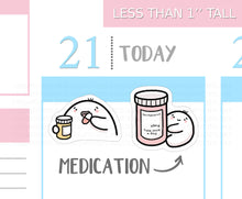 Load image into Gallery viewer, S_243 Squidge Takes Medication | Squidge Stickers | Planner Stickers