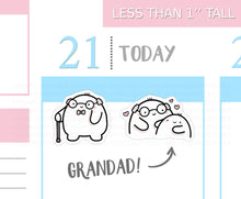 Load image into Gallery viewer, S_268 Squidge Visits Grandad | Squidge Stickers | Planner Stickers