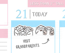 Load image into Gallery viewer, S_270 Squidge Visits Grandparents | Squidge Stickers | Planner Stickers