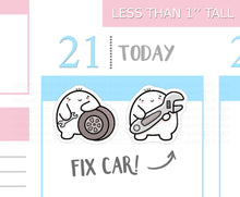 Load image into Gallery viewer, S_273 Squidge Fixes the Car | Squidge Stickers | Planner Stickers