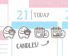 Load image into Gallery viewer, S_296 Squidge Loves Candles | Squidge Stickers | Planner Stickers
