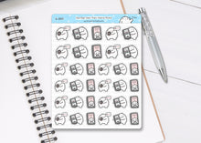 Load image into Gallery viewer, S_305 Squidge Uses Mobile Phone (Cell Phone) | Squidge Stickers | Planner Stickers