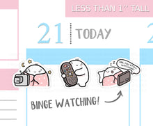 Load image into Gallery viewer, S_306 Squidge Loves Binge Watching | Squidge Stickers | Planner Stickers