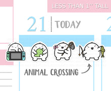 Load image into Gallery viewer, S_051 Squidge Plays Animal Crossing | Squidge Stickers | Planner Stickers