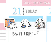 Load image into Gallery viewer, S_112 Squidge Goes To B & M | Squidge Stickers | Planner Stickers