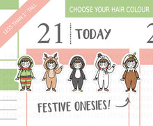 Load image into Gallery viewer, CL_001 Festive Onesies! | Lottie Stickers | Festive Planner Stickers