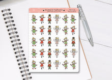Load image into Gallery viewer, CL_002 Festive Characters! | Lottie Stickers | Festive Planner Stickers