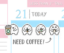 Load image into Gallery viewer, S_004 Squidge Loves Coffee | Squidge Stickers | Planner Stickers