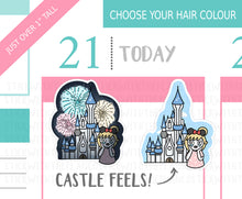 Load image into Gallery viewer, L_034 Seeing the Castle and Fireworks | Lottie Stickers | Planner Stickers