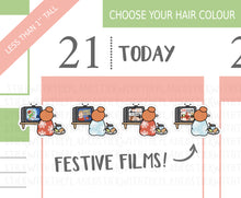 Load image into Gallery viewer, CL_011 Festive Movies | Lottie Stickers | Festive Planner Stickers