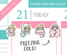 Load image into Gallery viewer, L_214 Freezing Cold! | Lottie Stickers | Planner Stickers