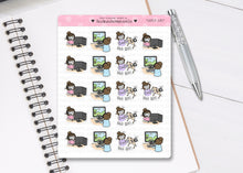 Load image into Gallery viewer, L_047 Gamer Girl | Lottie Stickers | Planner Stickers