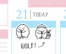 Load image into Gallery viewer, S_137 Squidge Plays Golf | Squidge Stickers | Planner Stickers