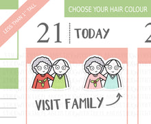Load image into Gallery viewer, CL_028 Visiting Grandparents | Lottie Stickers | Festive Planner Stickers