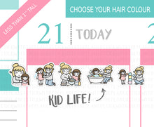 Load image into Gallery viewer, L_218 Kid Life (Girl) | Lottie Stickers | Planner Stickers