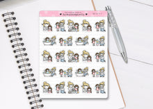Load image into Gallery viewer, L_218 Kid Life (Girl) | Lottie Stickers | Planner Stickers