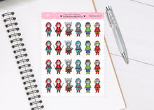 Load image into Gallery viewer, L_070 Superhero Onesies PT. 2 | Lottie Stickers | Planner Stickers