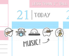 Load image into Gallery viewer, S_119 Squidge Plays Instruments | Squidge Stickers | Planner Stickers